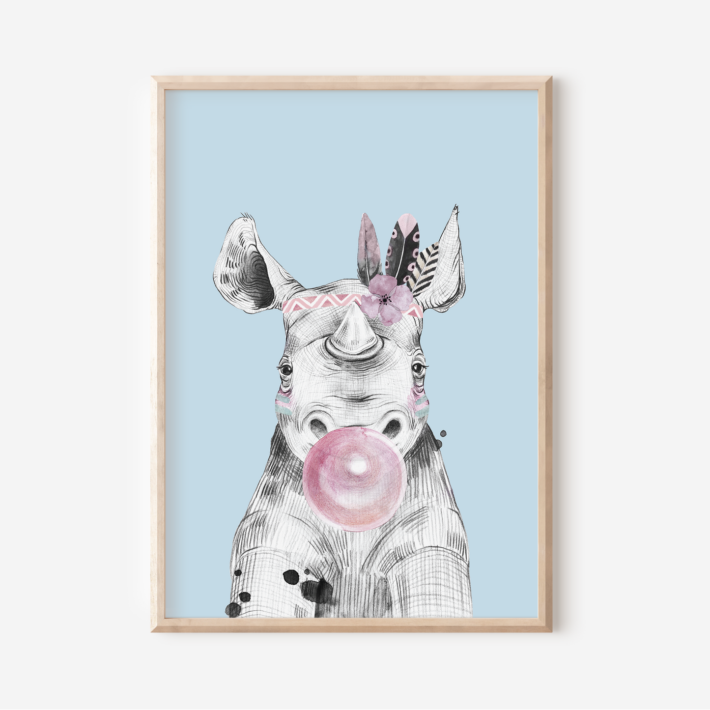 Ruby Rhino | Art Print