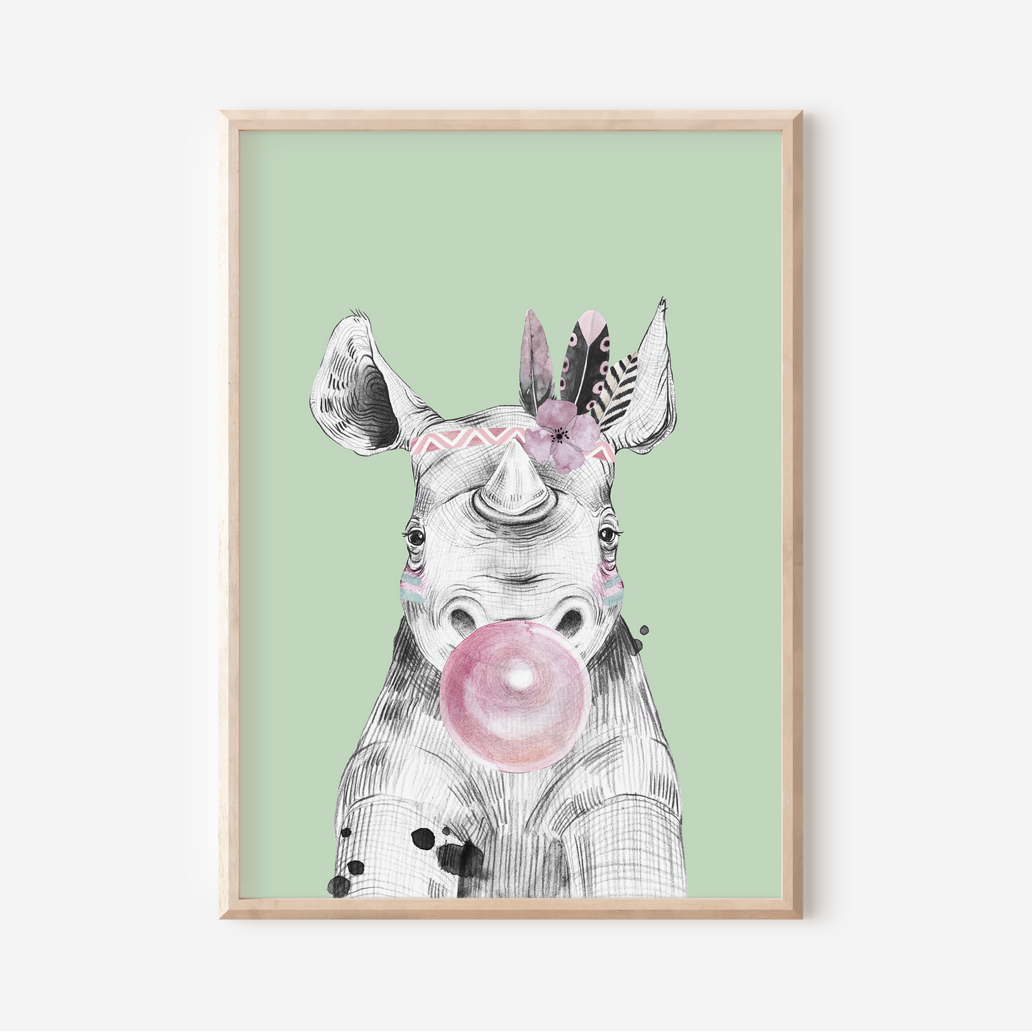 Ruby Rhino | Art Print