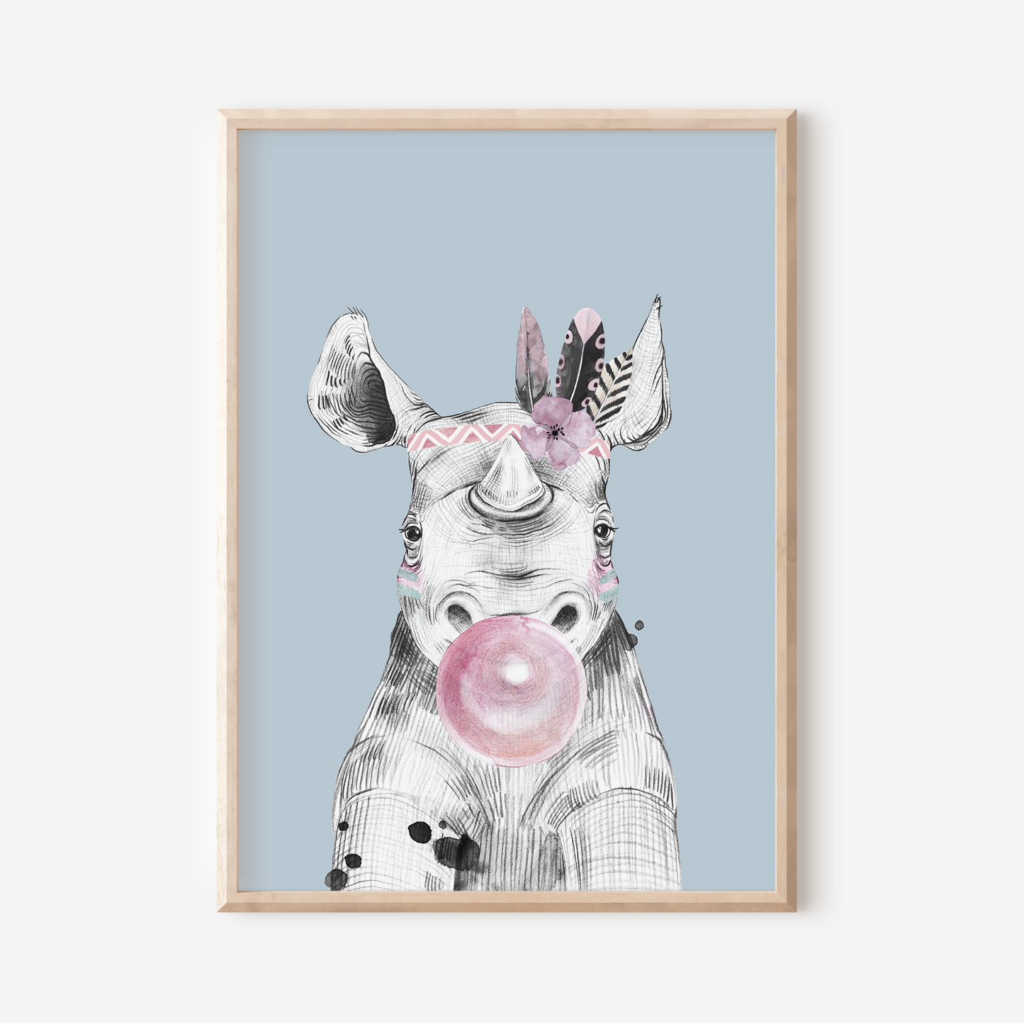Ruby Rhino | Art Print