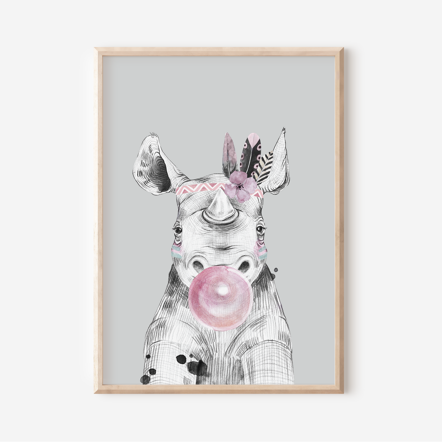 Ruby Rhino | Art Print