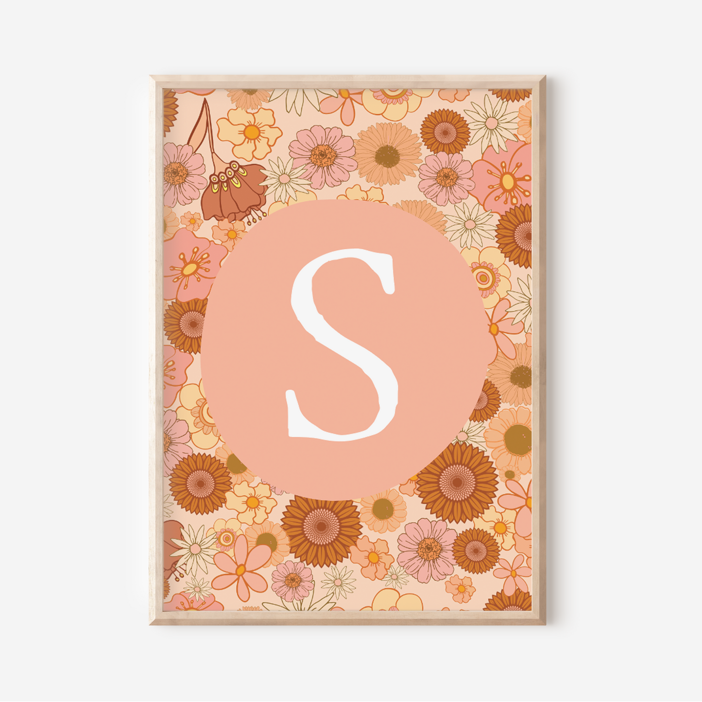 Wildflower A-Z Initial | Art Print