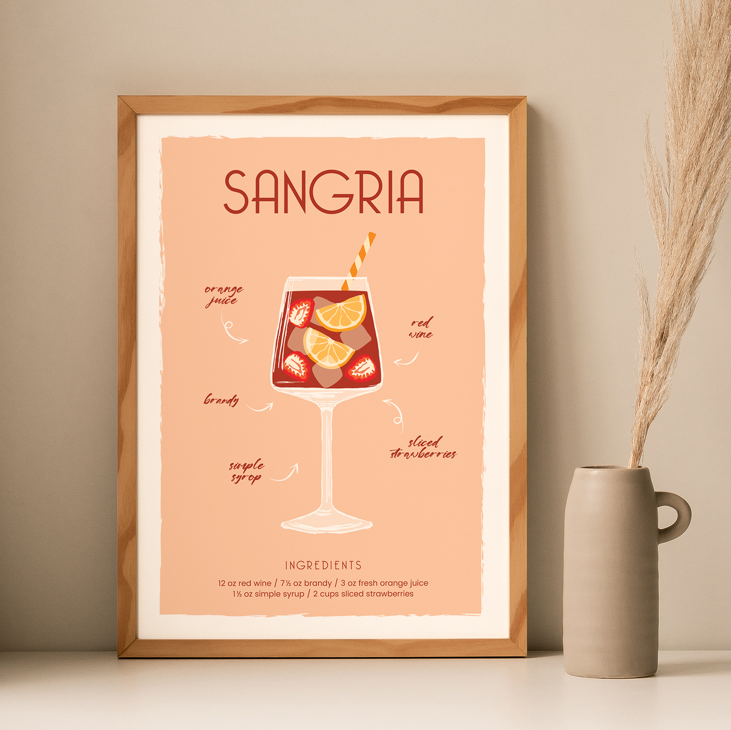 Sangria Cocktail | Art Print