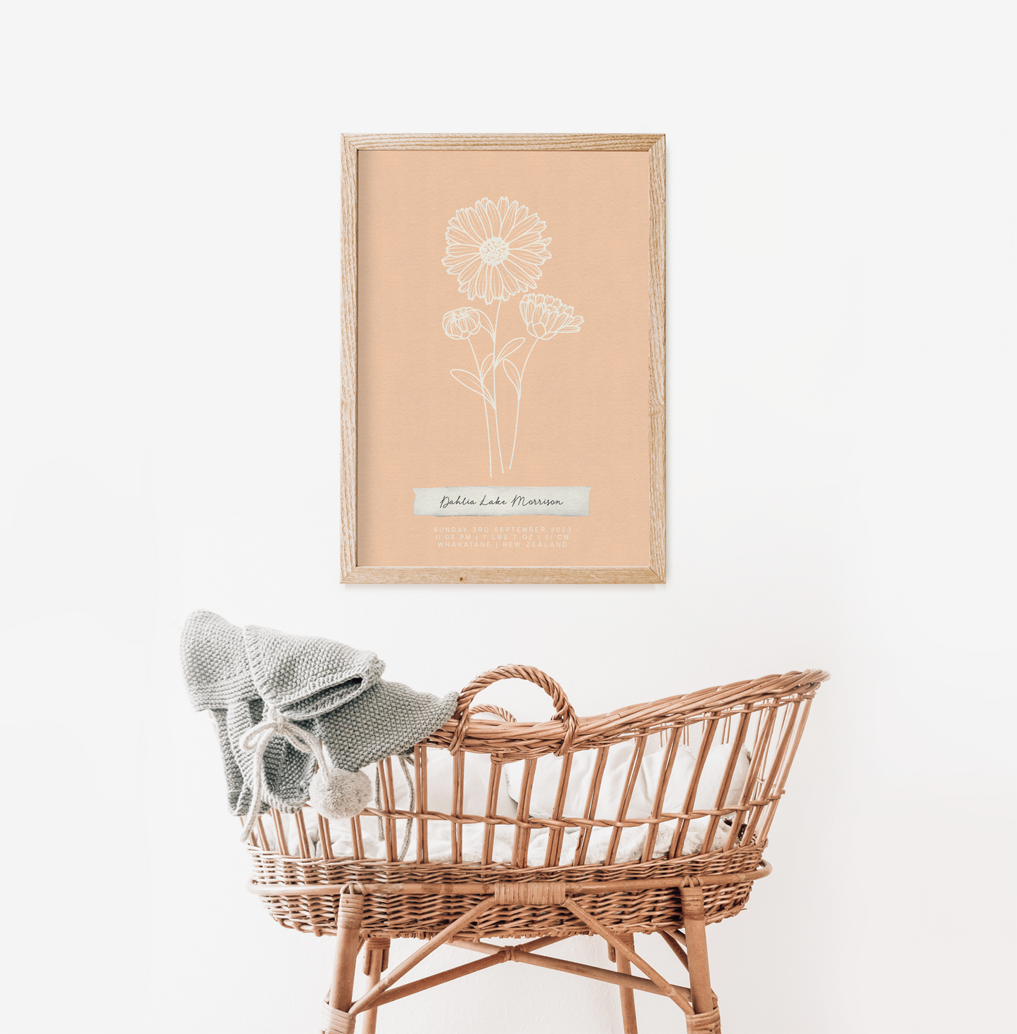 SEPTEMBER Aster - Botanical Birth Month Keepsake Print
