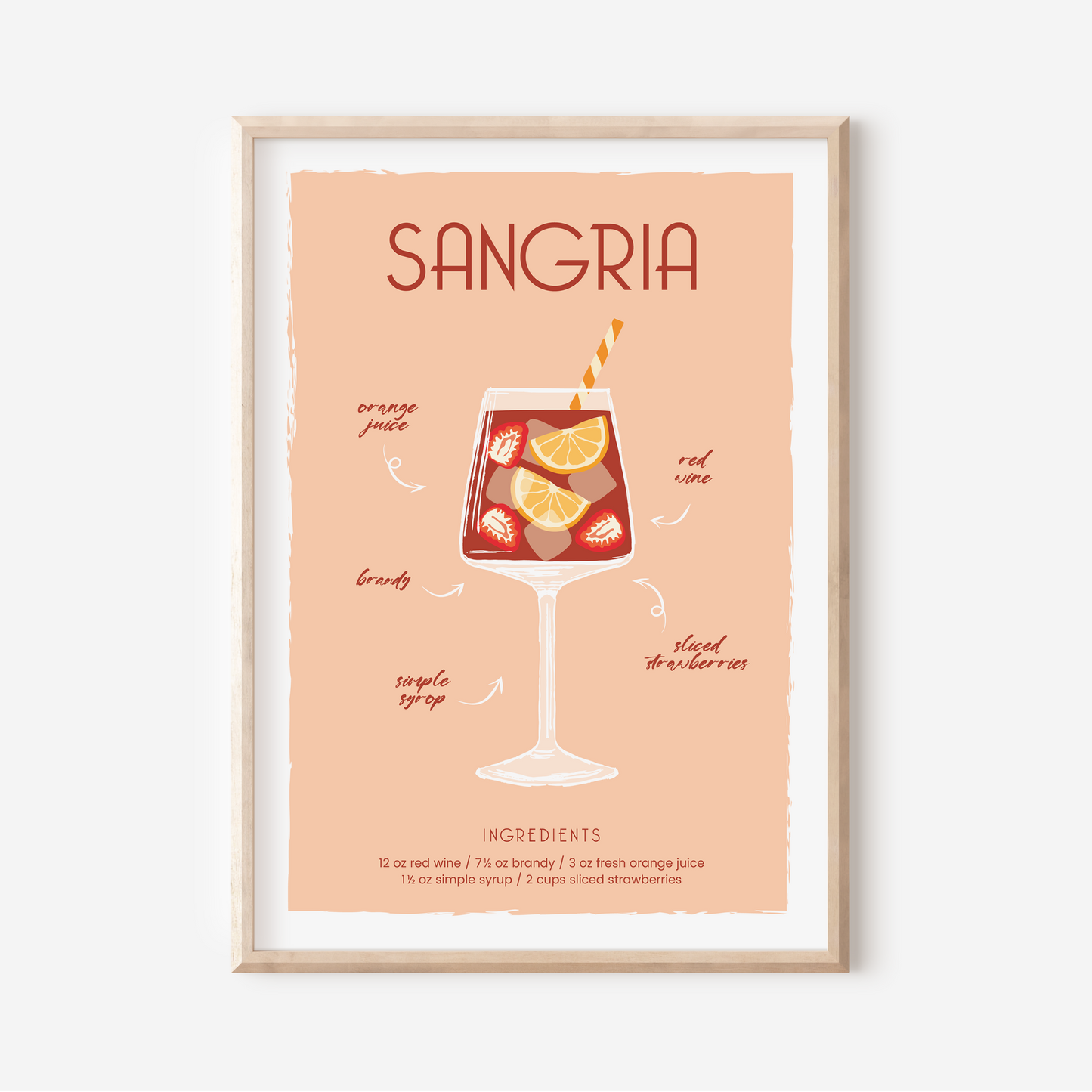 Sangria Cocktail | Art Print