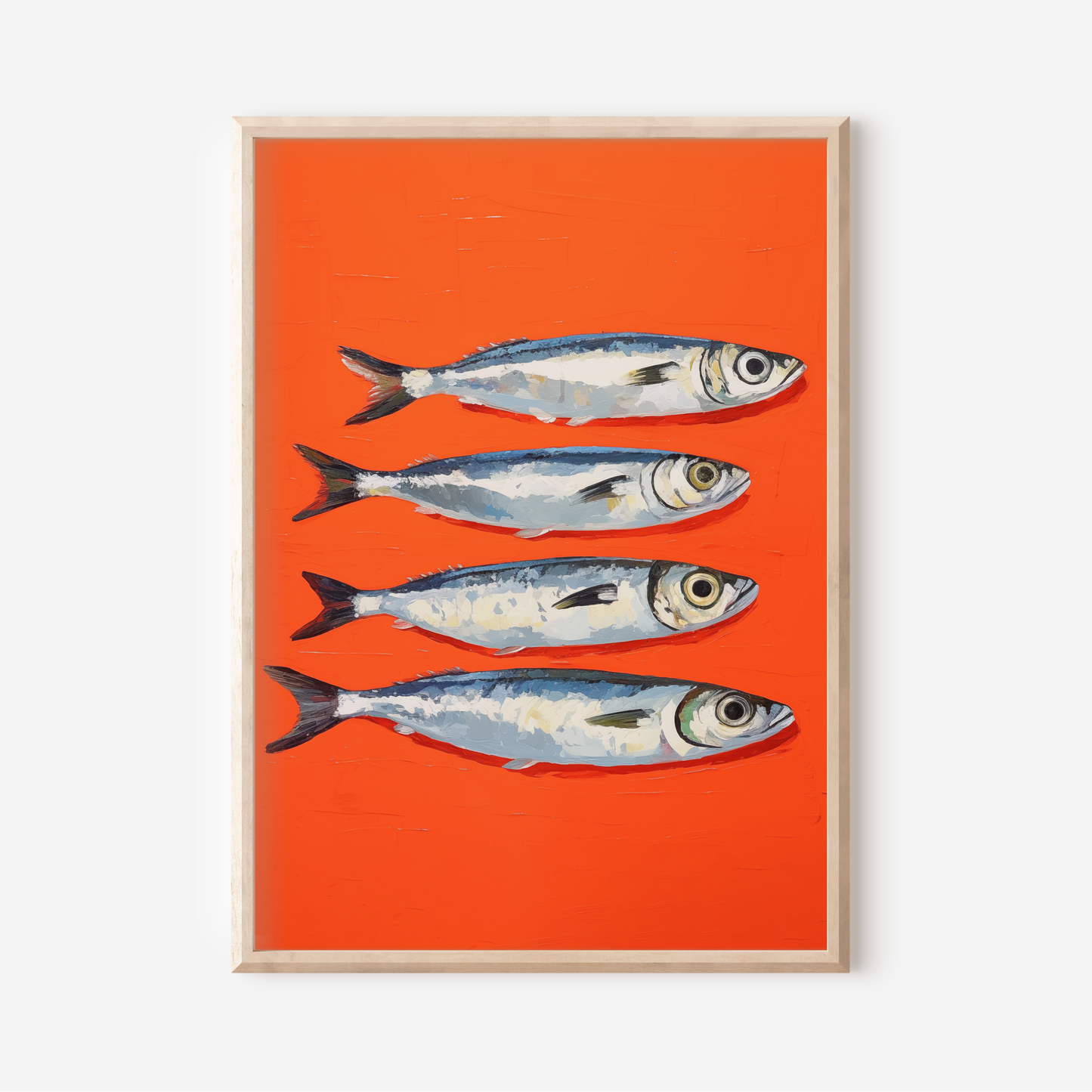 Sardines on Red | Art Print