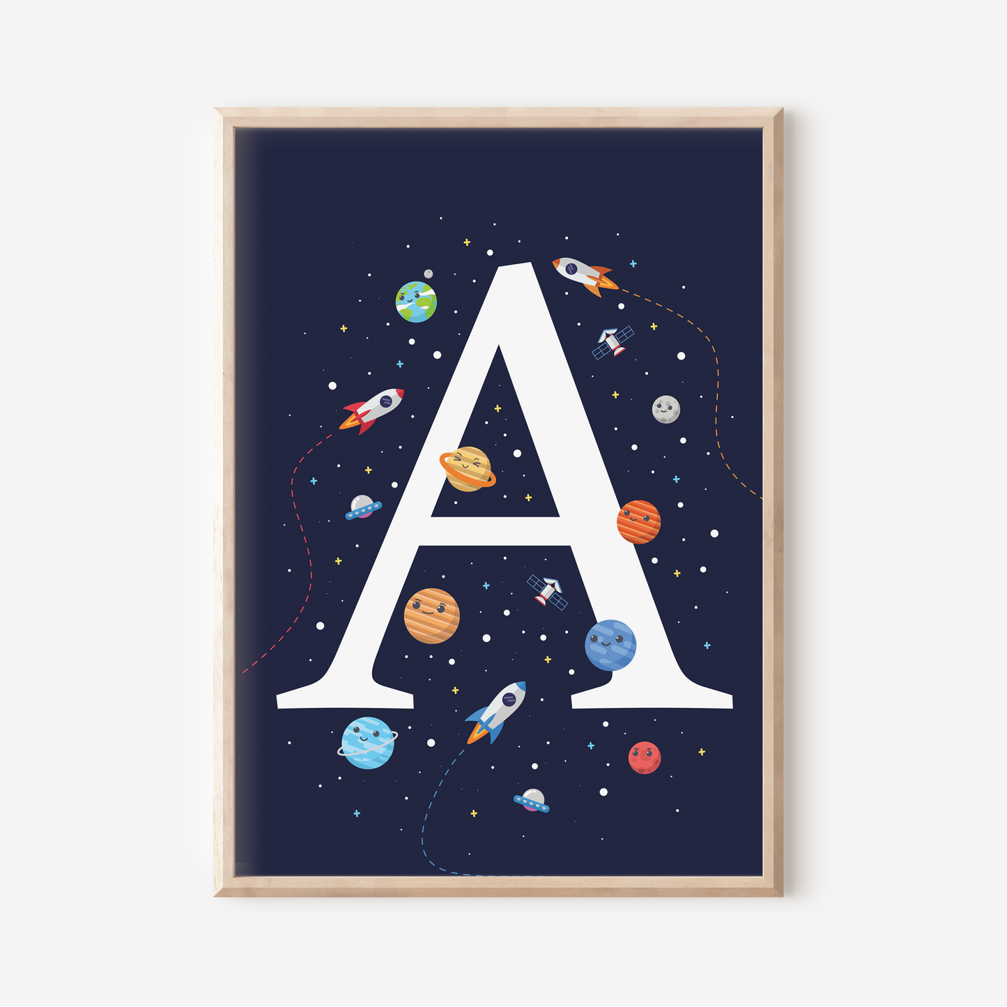 Space A-Z Initial | Art Print
