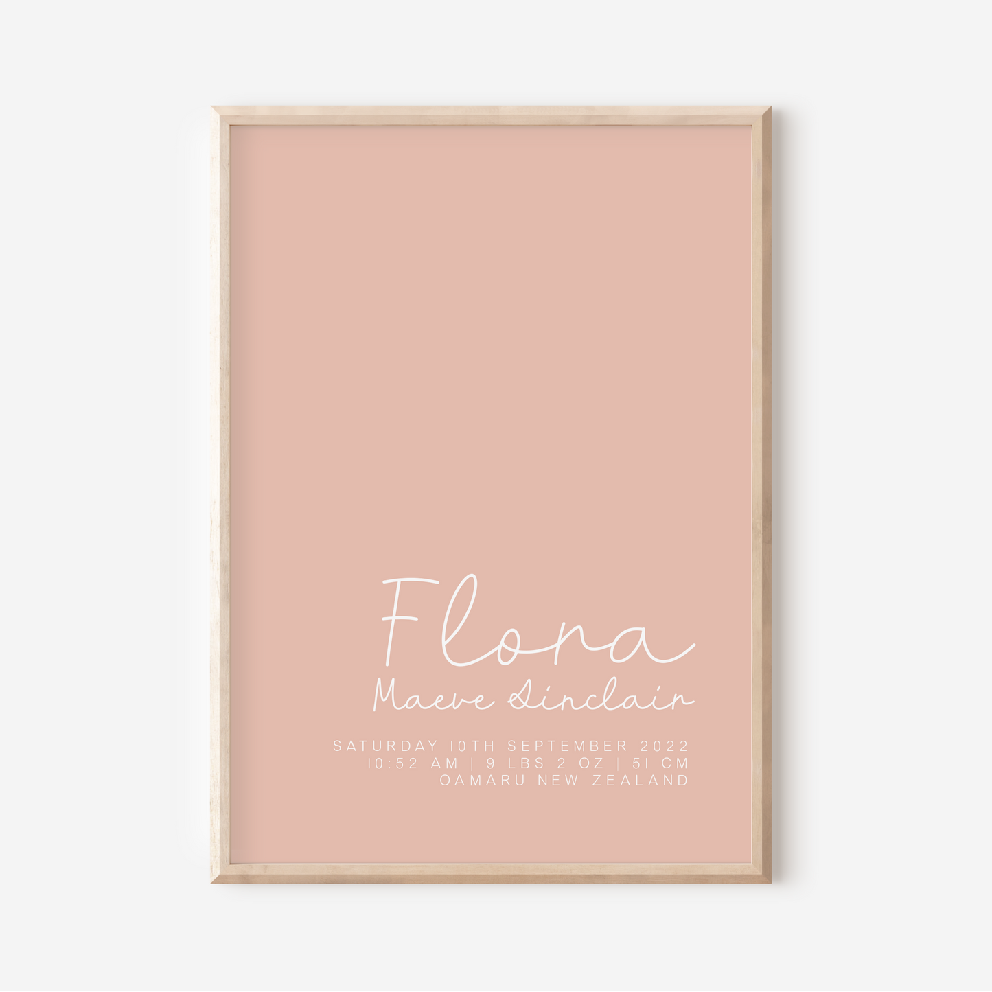 Sweet Pea - Birth Detail Keepsake Print