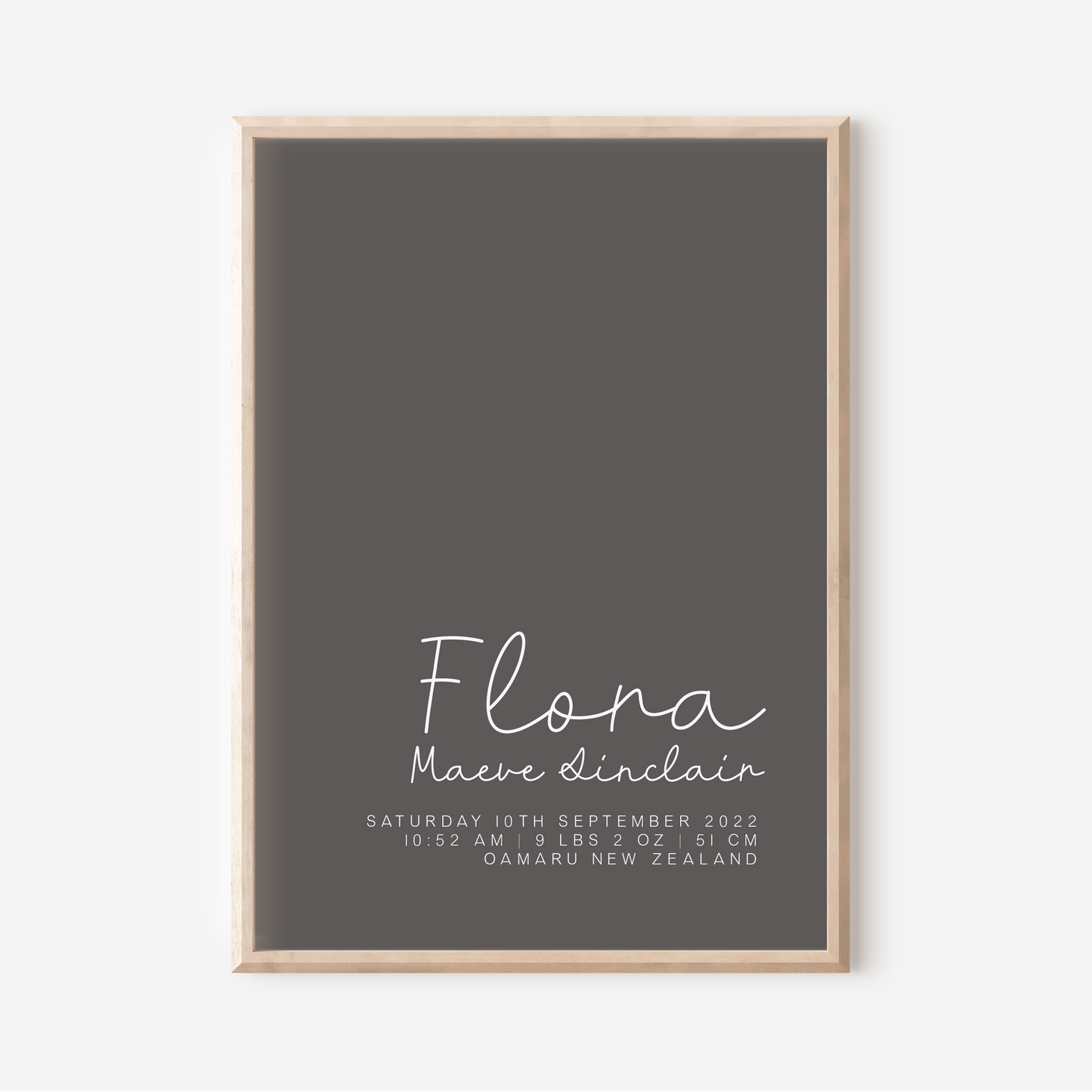 Sweet Pea - Birth Detail Keepsake Print