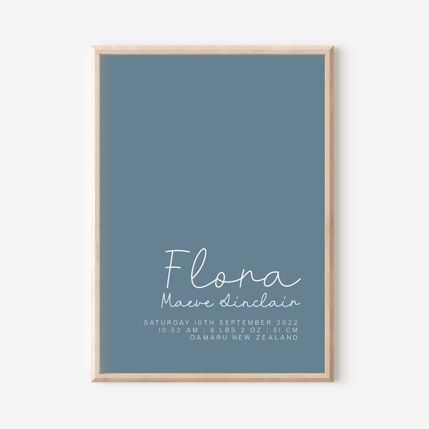 Sweet Pea - Birth Detail Keepsake Print