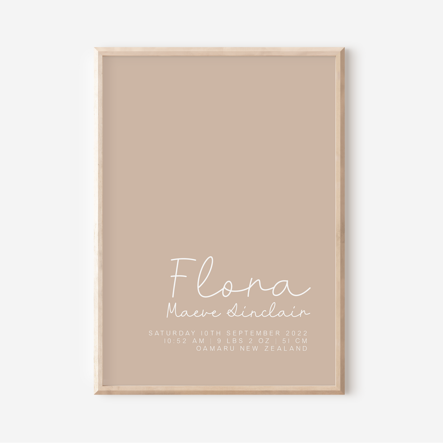 Sweet Pea - Birth Detail Keepsake Print