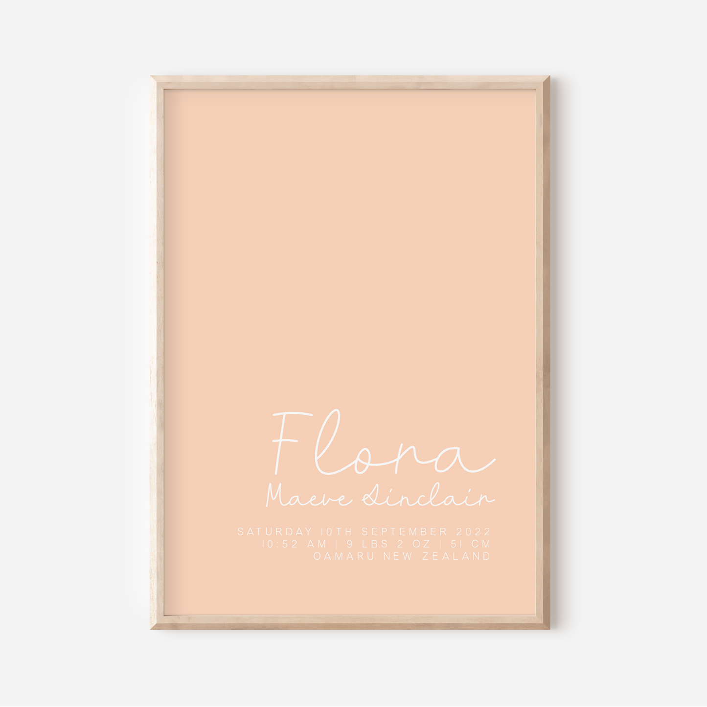 Sweet Pea - Birth Detail Keepsake Print
