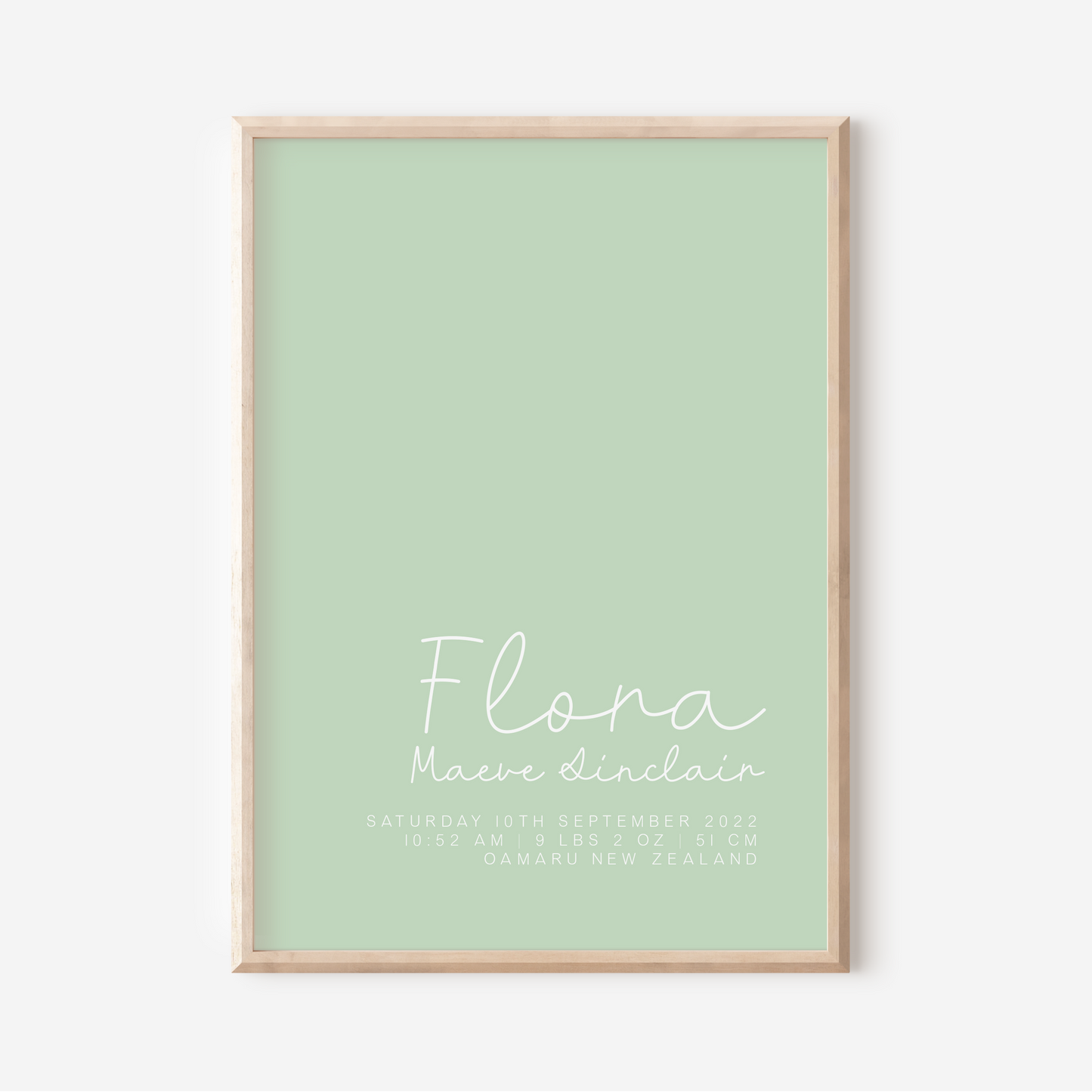 Sweet Pea - Birth Detail Keepsake Print