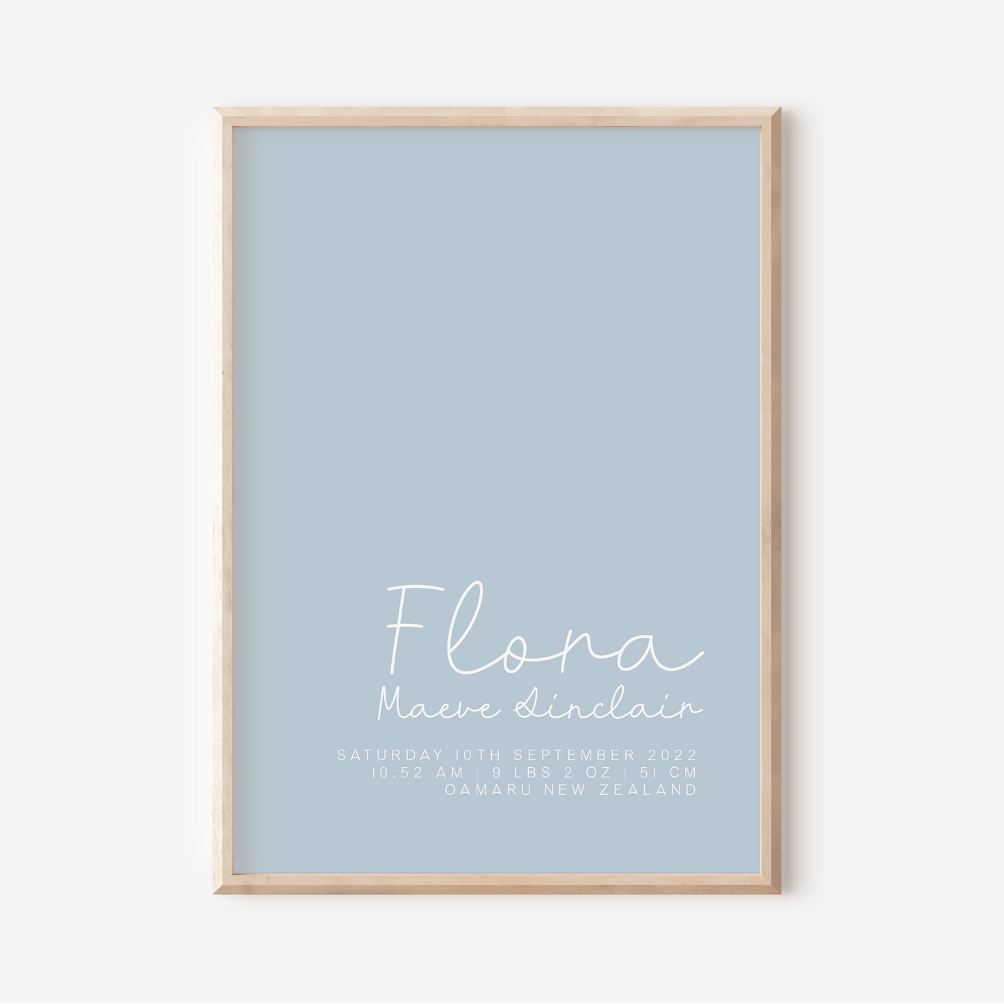 Sweet Pea - Birth Detail Keepsake Print