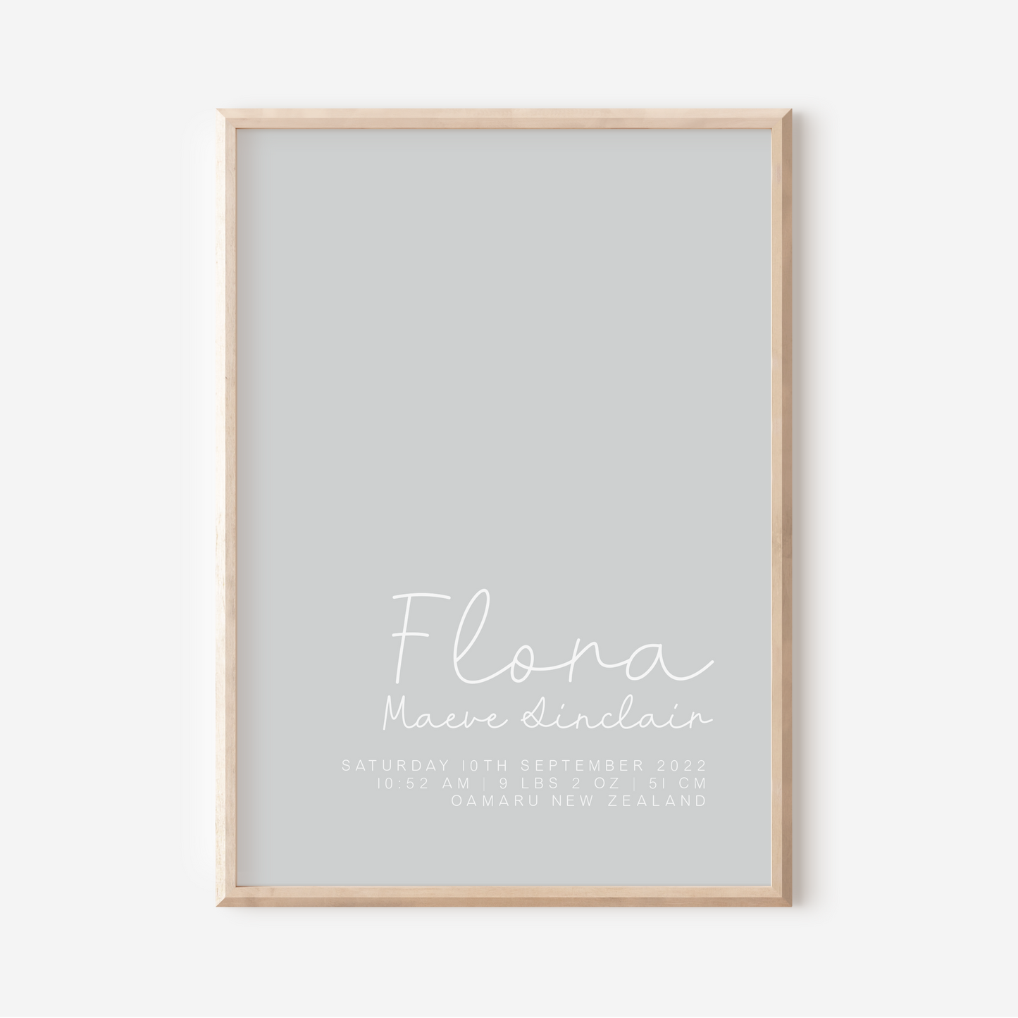 Sweet Pea - Birth Detail Keepsake Print