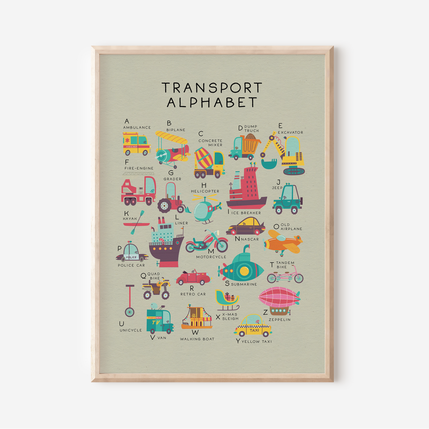 Transport Alphabet | Art Print