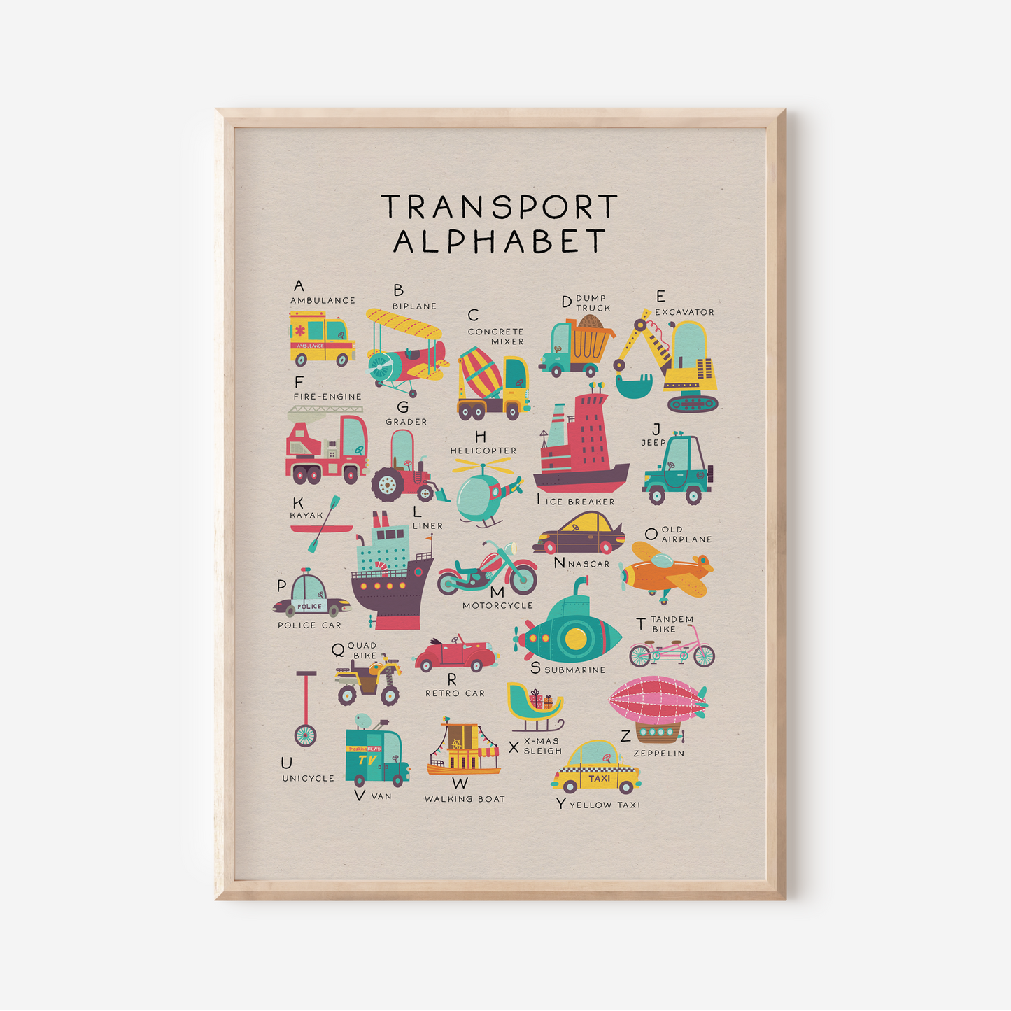 Transport Alphabet | Art Print