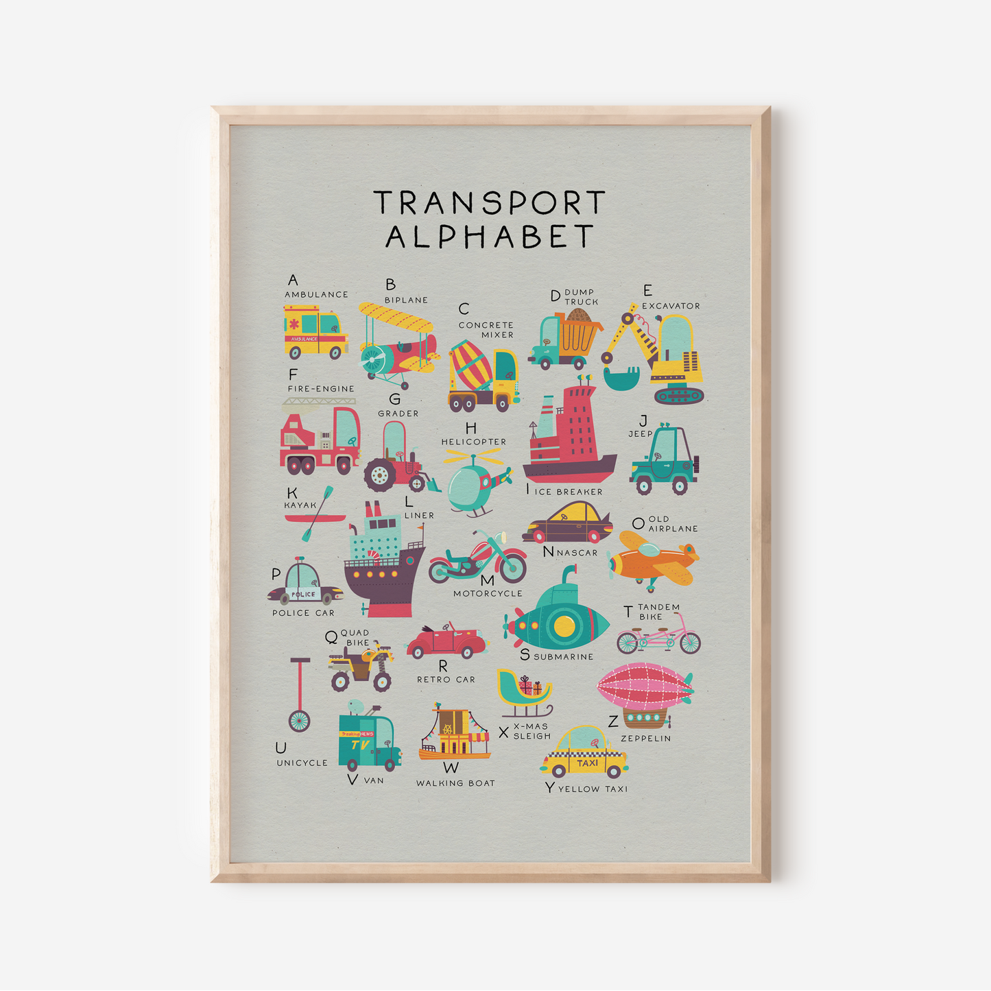 Transport Alphabet | Art Print
