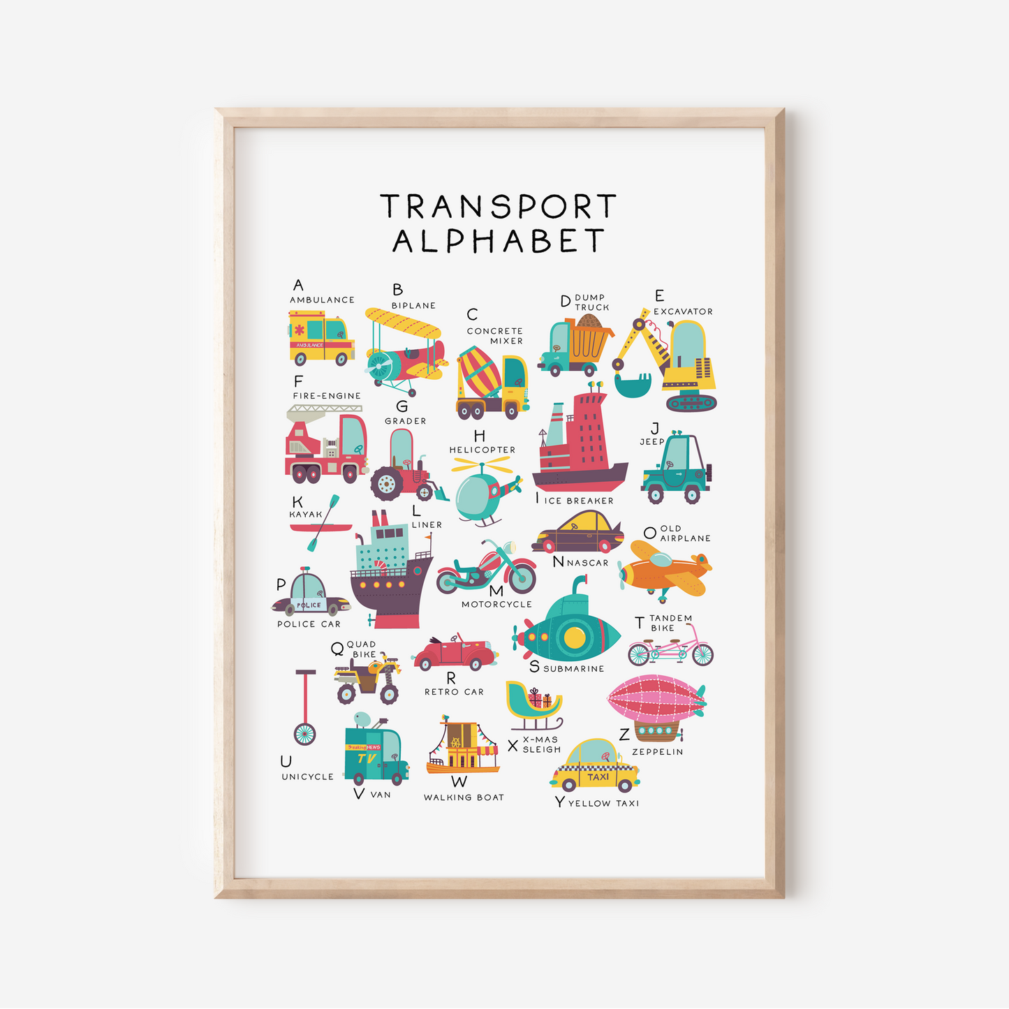 Transport Alphabet | Art Print