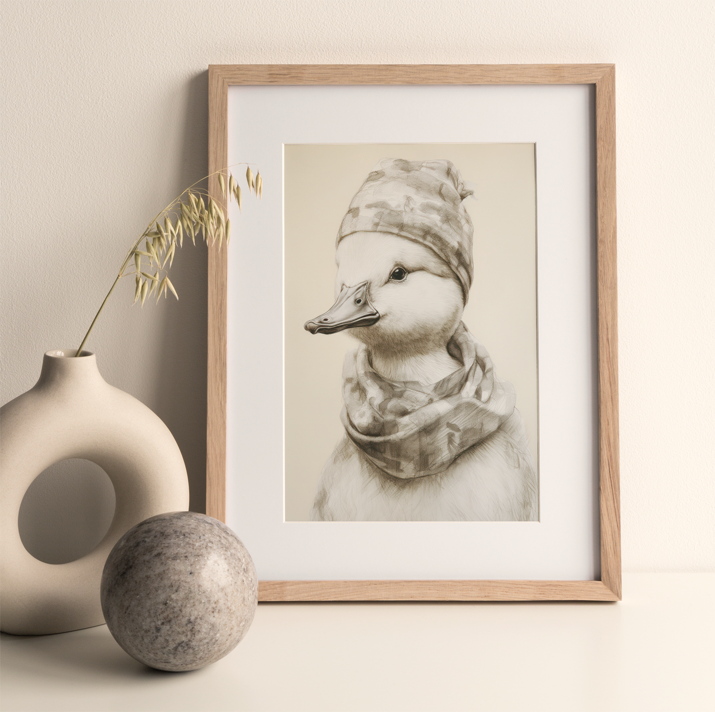 Vintage Cosy Duck | Art Print