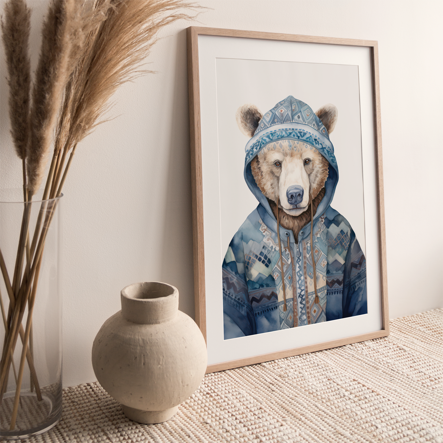 Vintage Winter Bear | Art Print