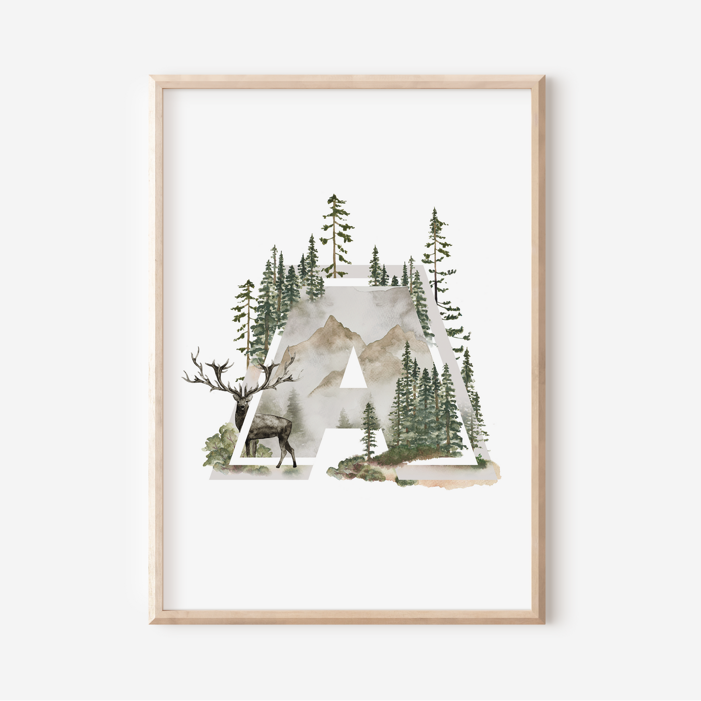 Wilderness A-Z Initial | Art Print