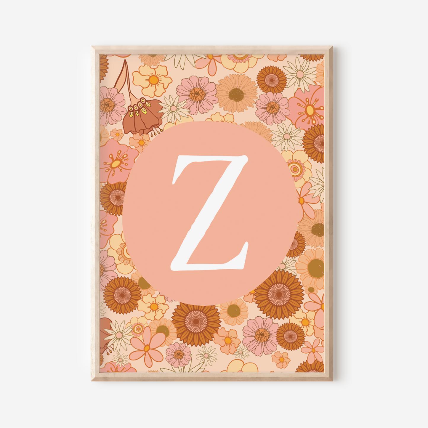 Wildflower A-Z Initial | Art Print