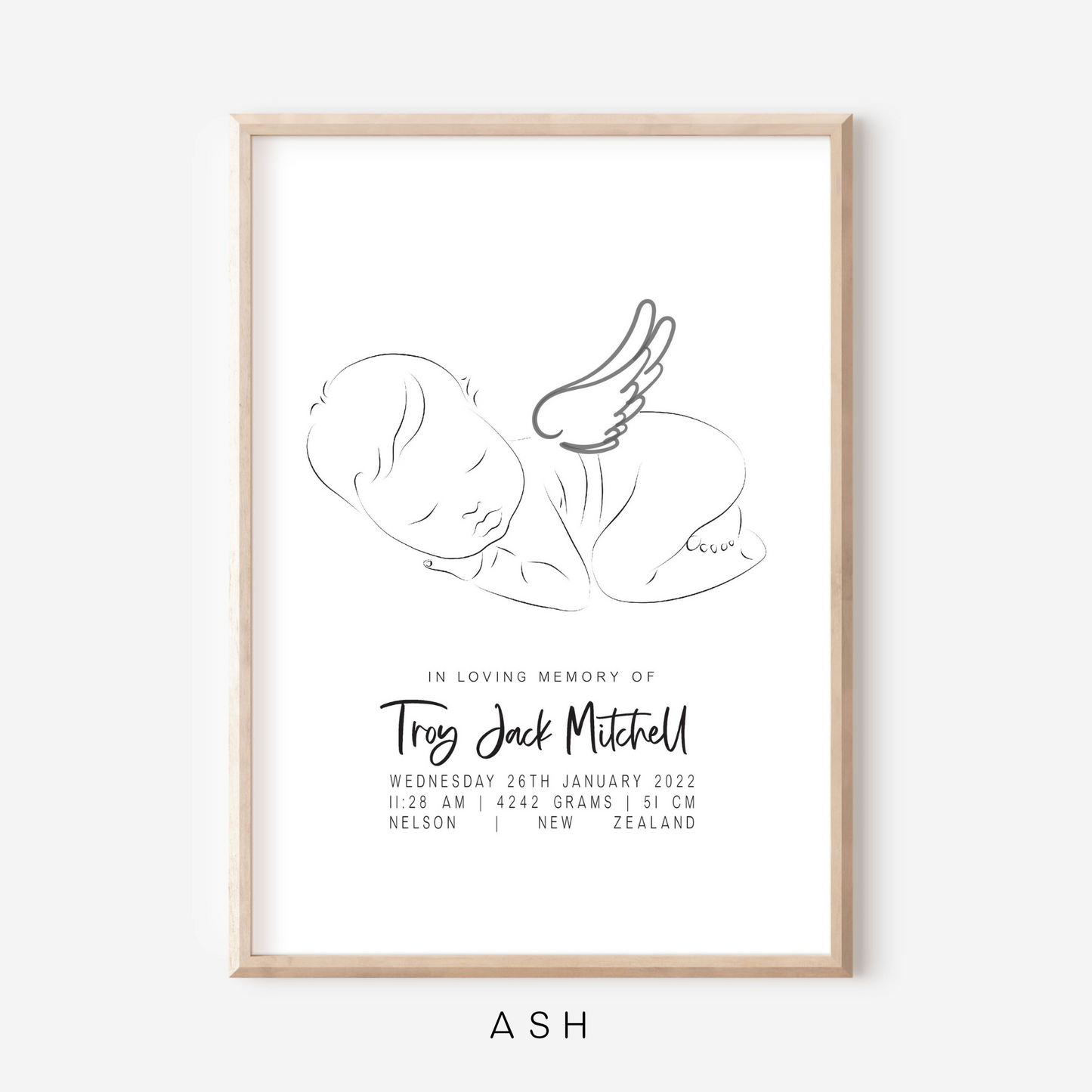Sweet Dreams Angel - In Memory Of Keepsake Print
