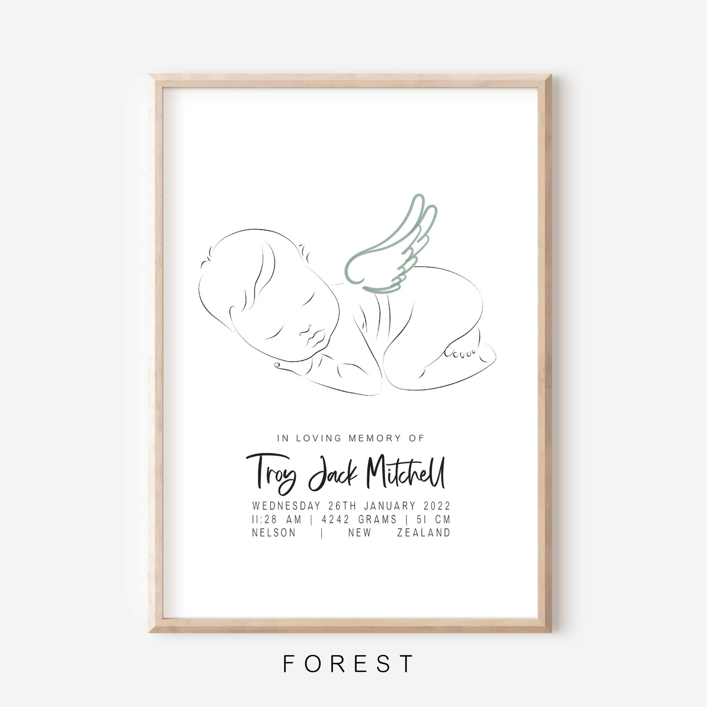 Sweet Dreams Angel - In Memory Of Keepsake Print
