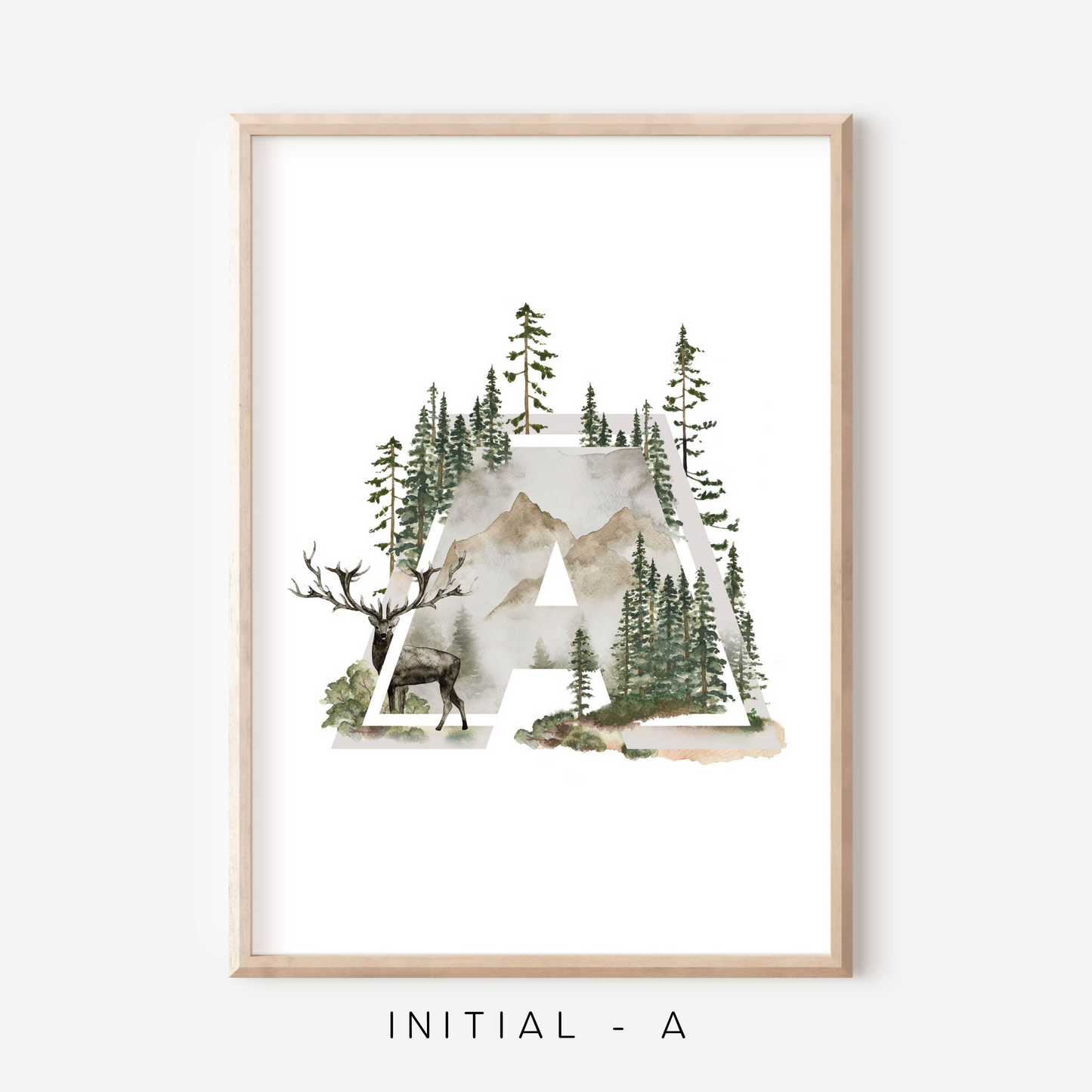 Wilderness A-Z Initial | Art Print