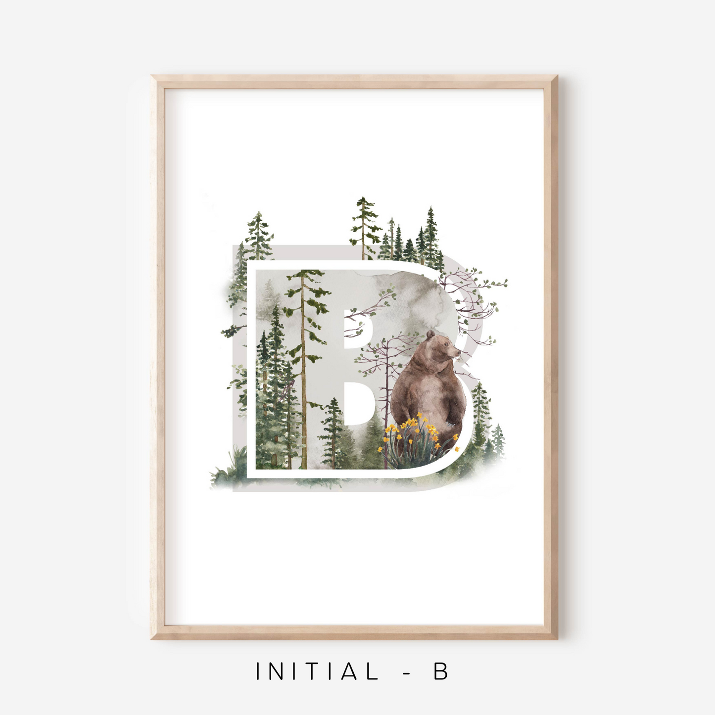 Wilderness A-Z Initial | Art Print