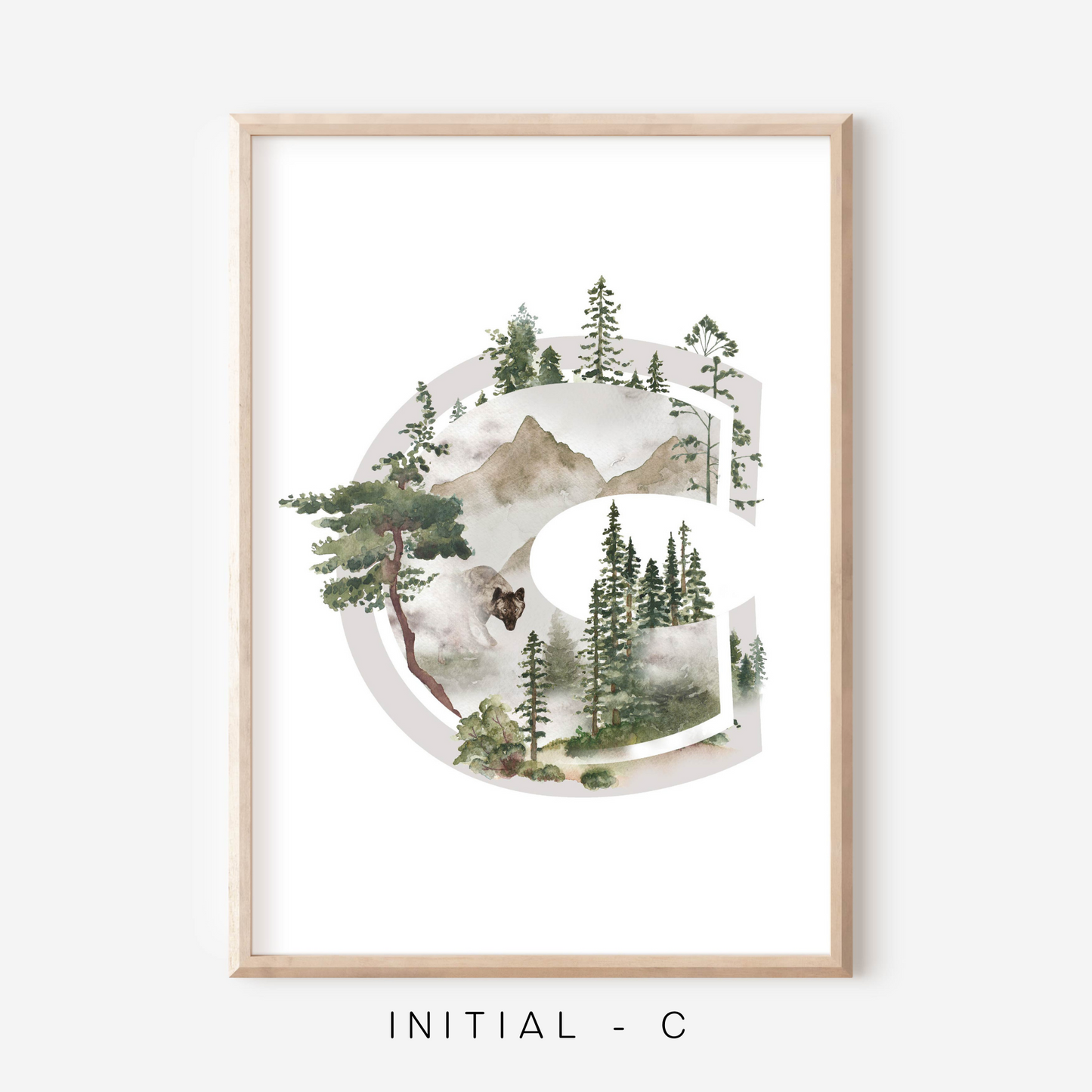 Wilderness A-Z Initial | Art Print
