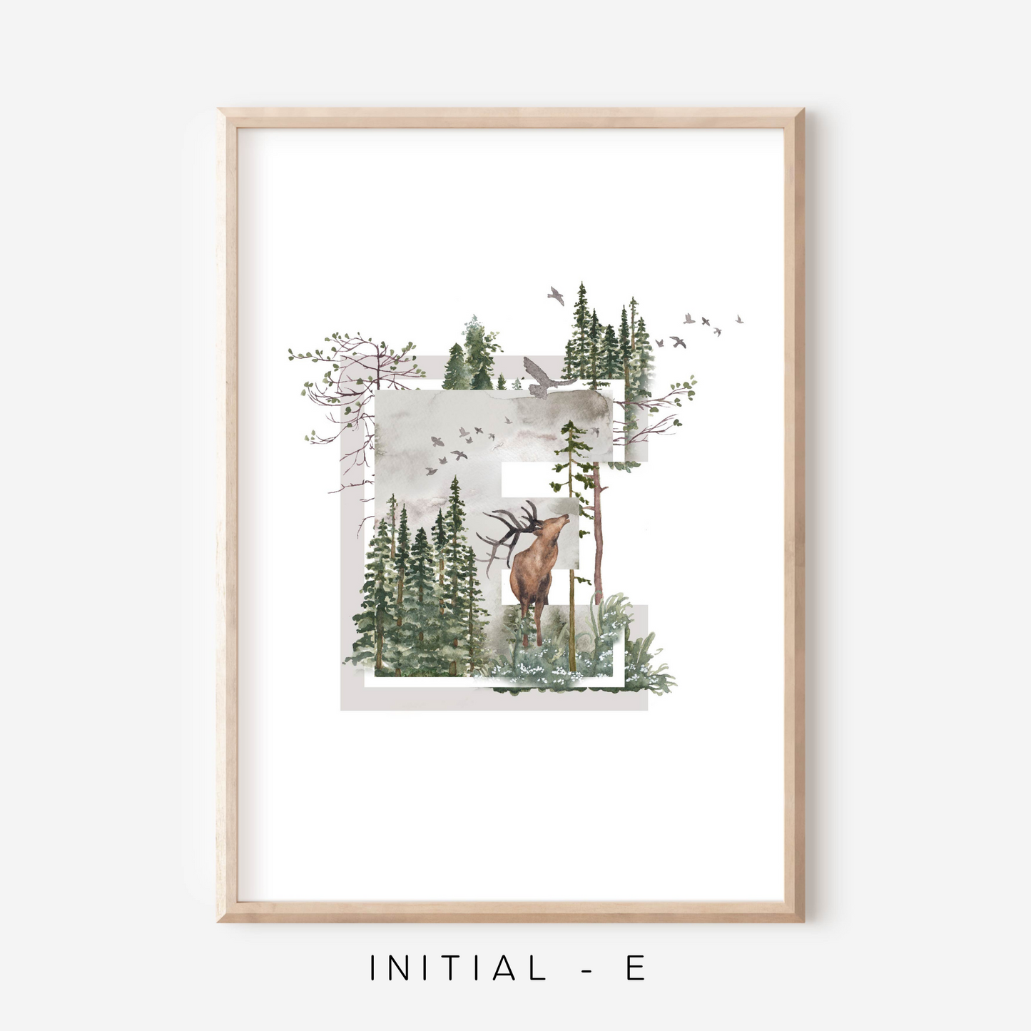 Wilderness A-Z Initial | Art Print