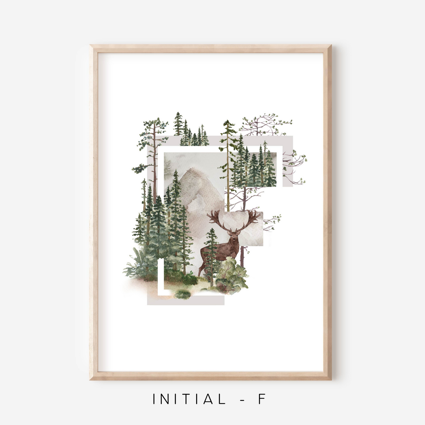 Wilderness A-Z Initial | Art Print
