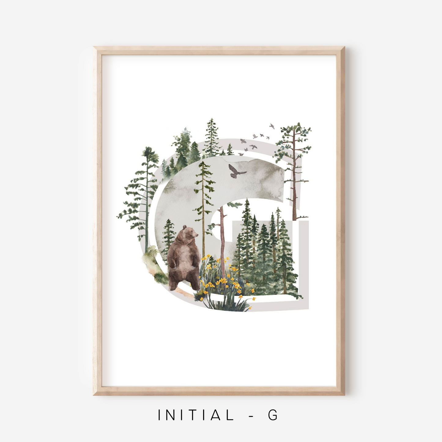 Wilderness A-Z Initial | Art Print