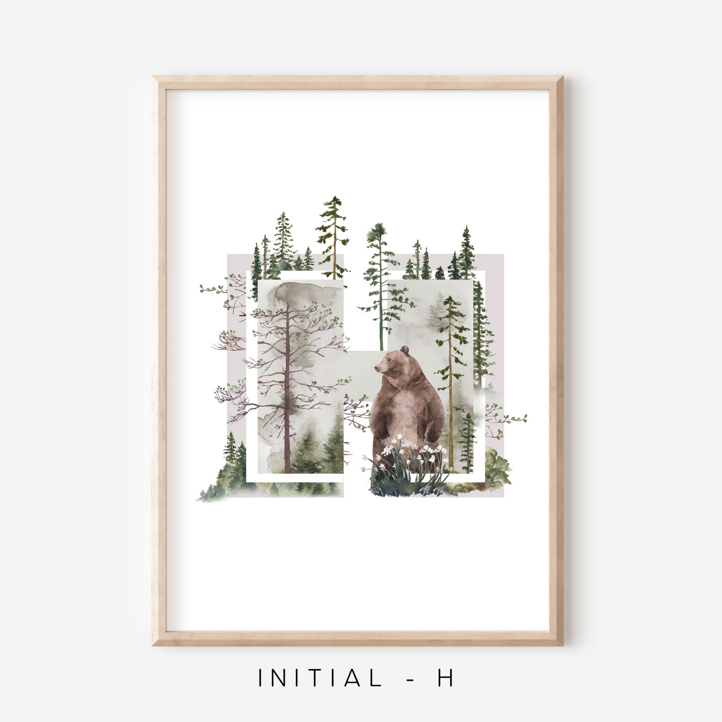 Wilderness A-Z Initial | Art Print