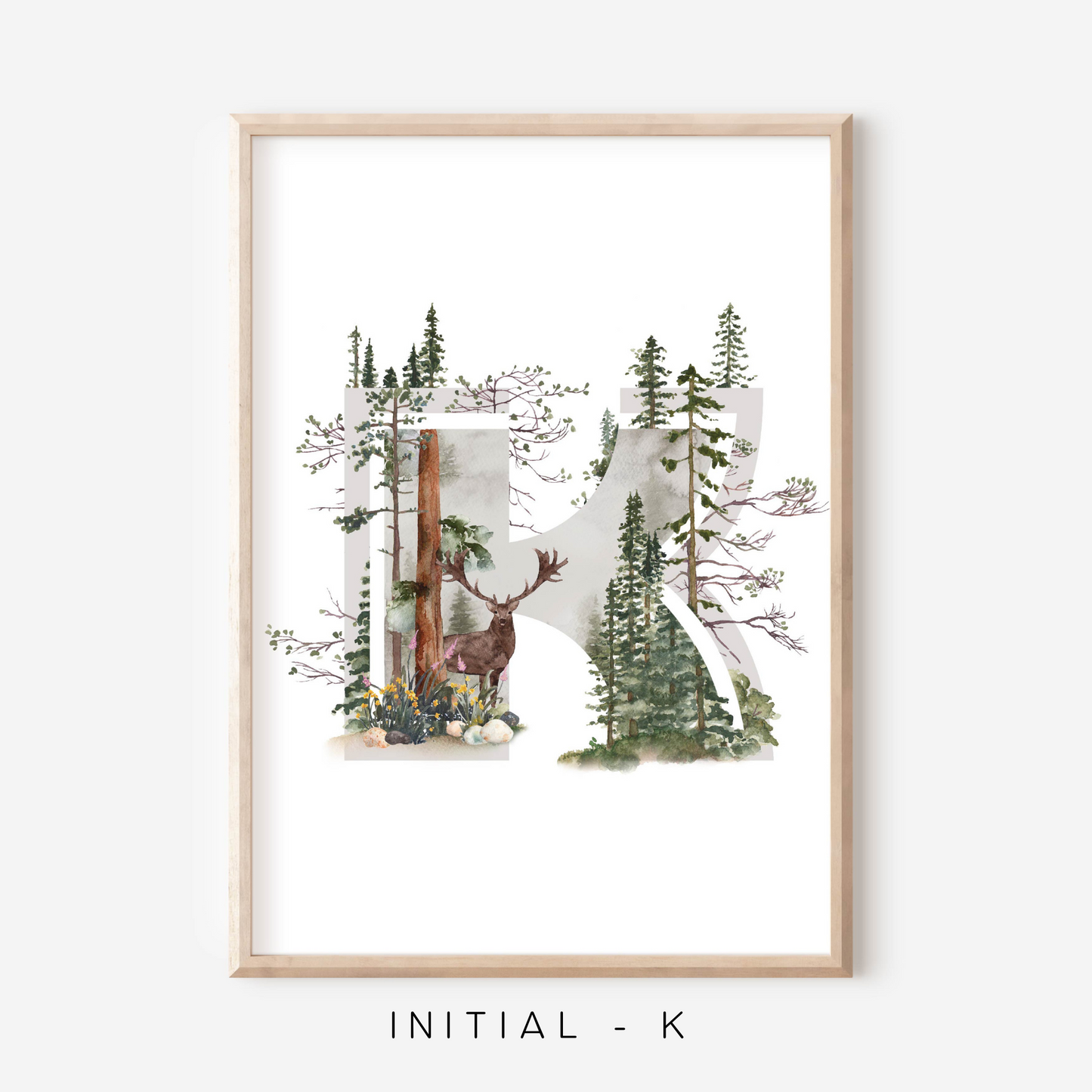 Wilderness A-Z Initial | Art Print