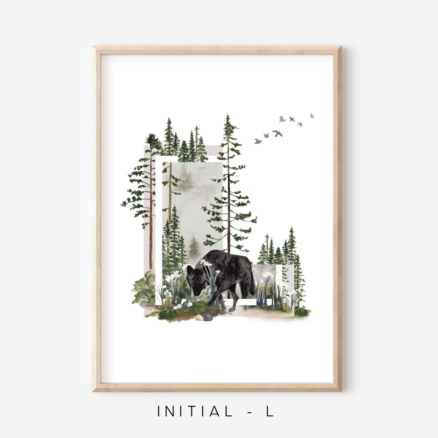 Wilderness A-Z Initial | Art Print