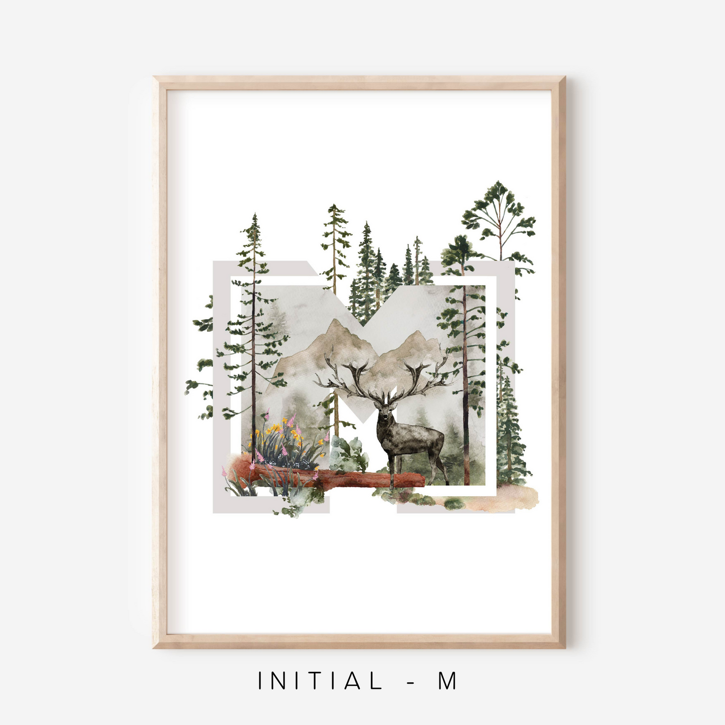 Wilderness A-Z Initial | Art Print
