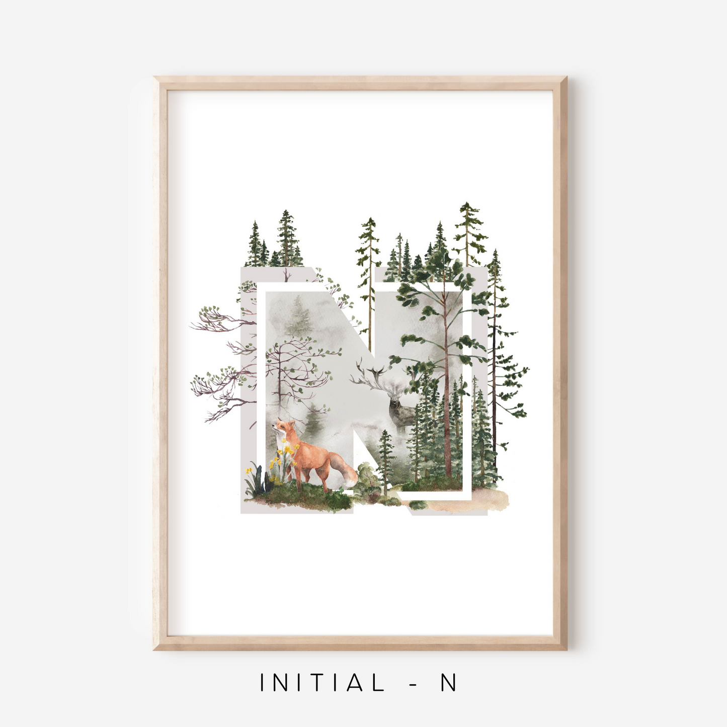 Wilderness A-Z Initial | Art Print
