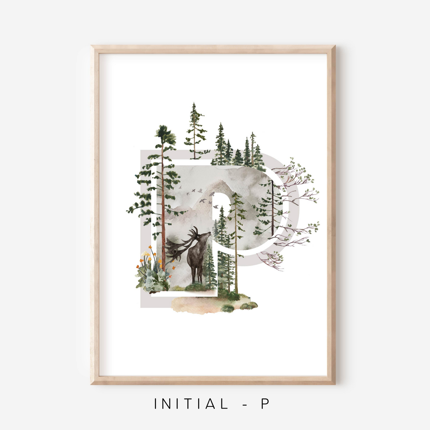 Wilderness A-Z Initial | Art Print