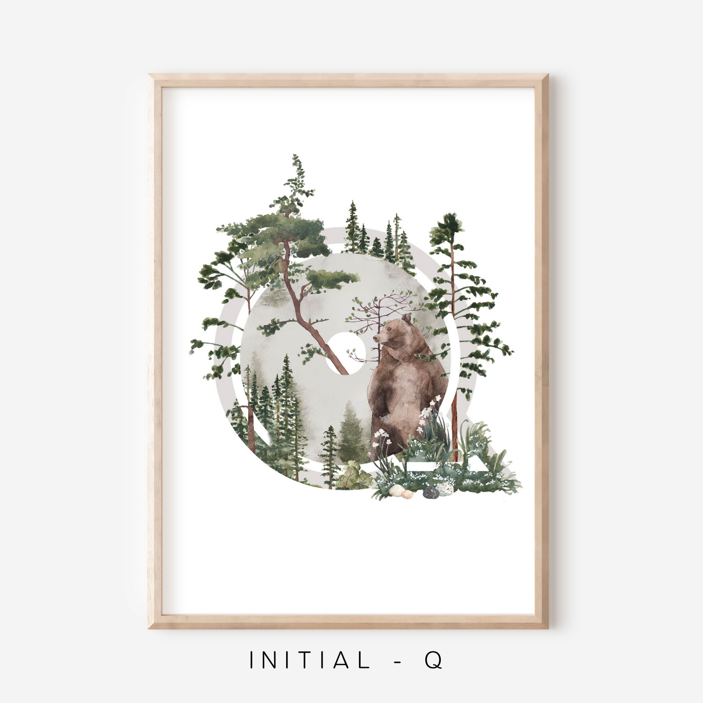 Wilderness A-Z Initial | Art Print