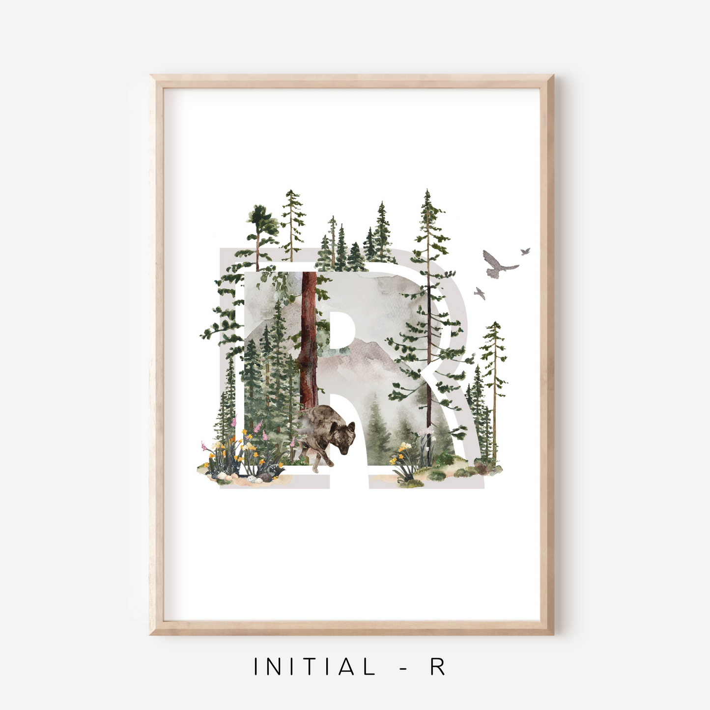 Wilderness A-Z Initial | Art Print