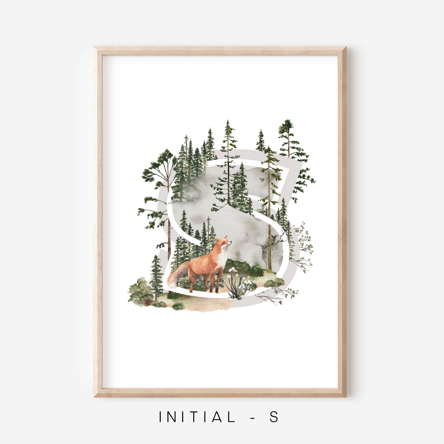 Wilderness A-Z Initial | Art Print