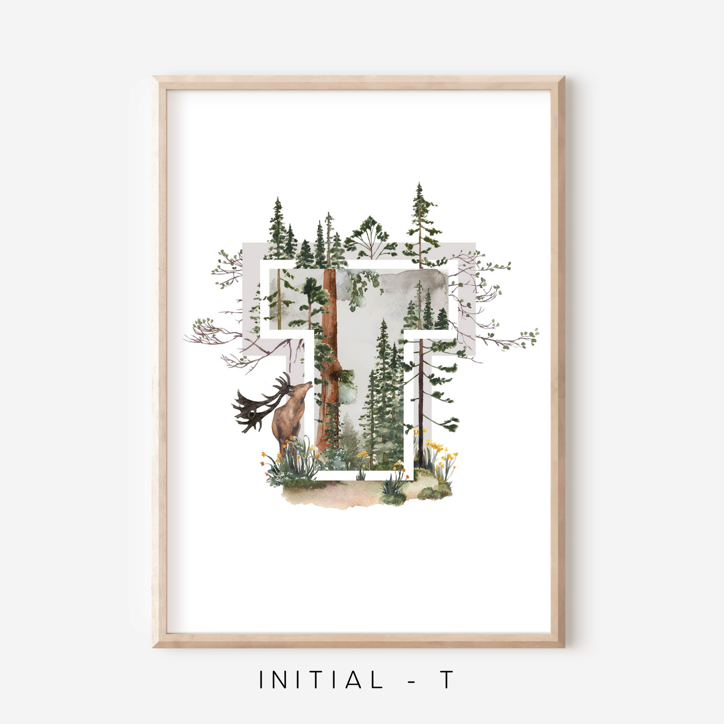 Wilderness A-Z Initial | Art Print