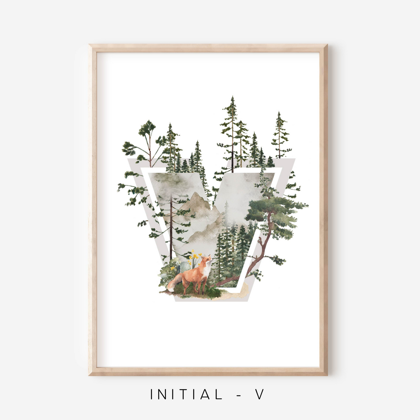 Wilderness A-Z Initial | Art Print