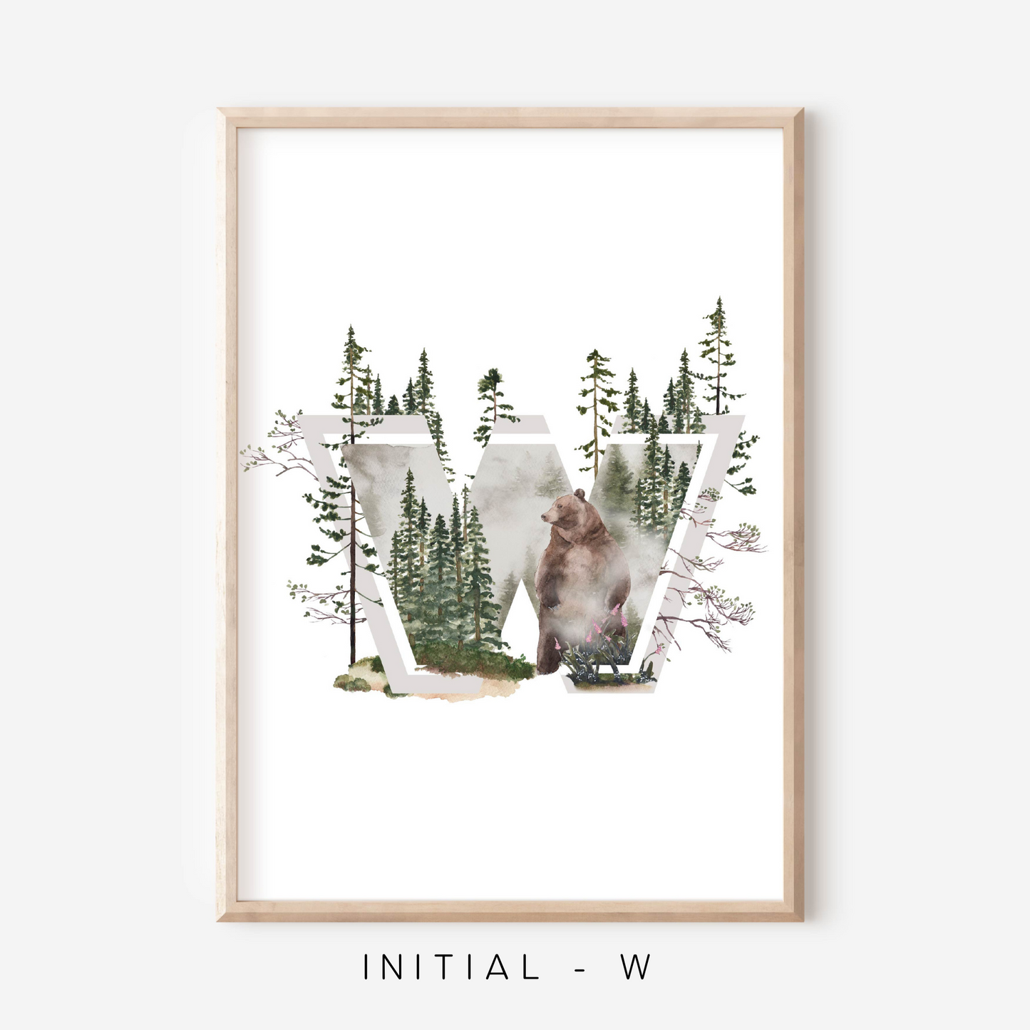 Wilderness A-Z Initial | Art Print