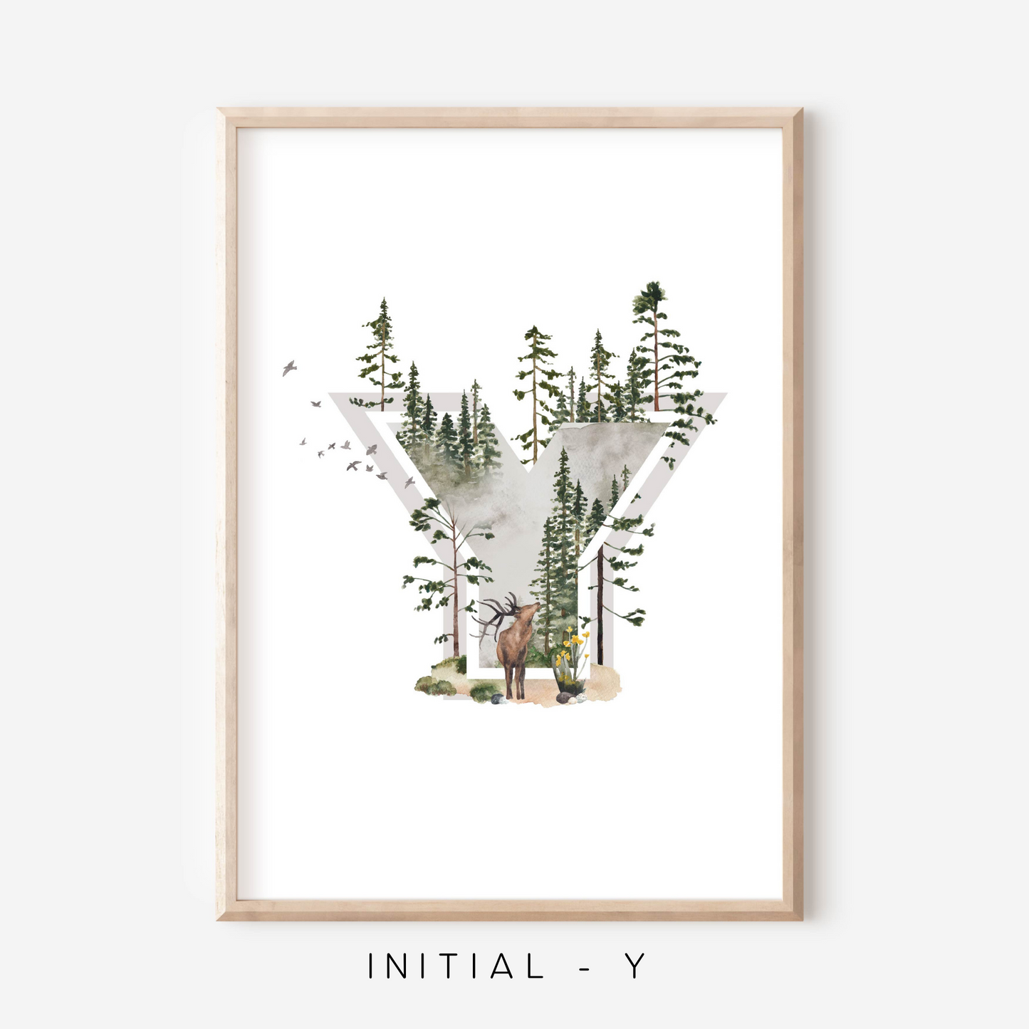 Wilderness A-Z Initial | Art Print
