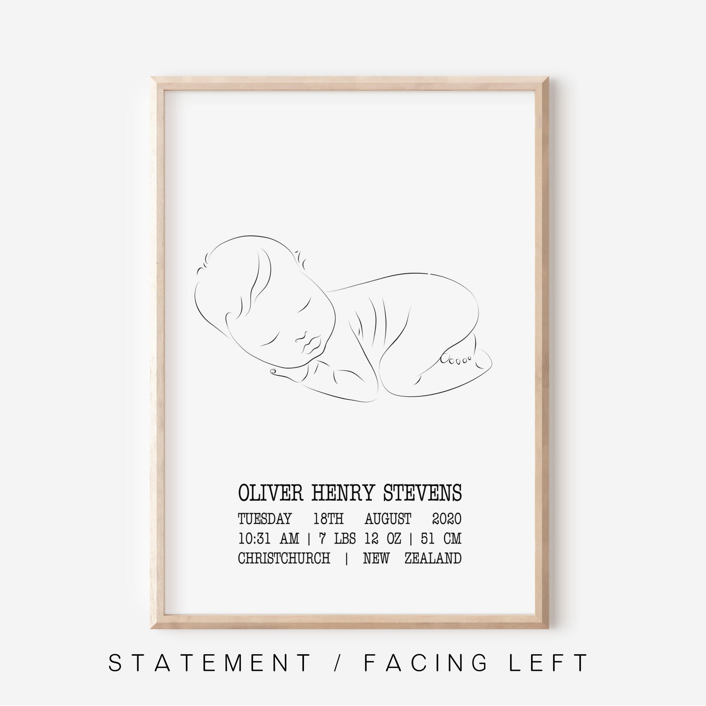 Sweet Dreams Flat - Birth Detail Keepsake Print