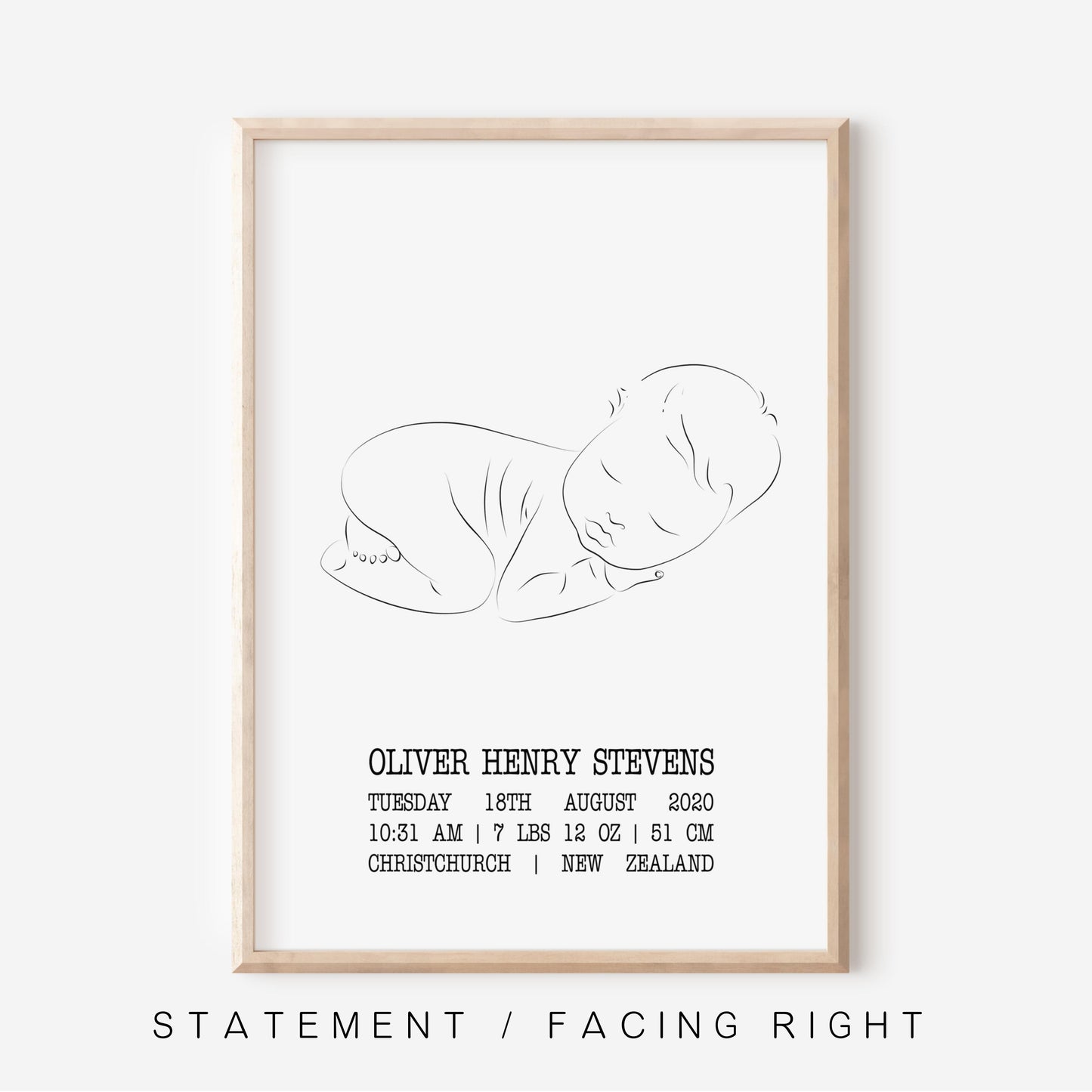 Sweet Dreams Flat - Birth Detail Keepsake Print