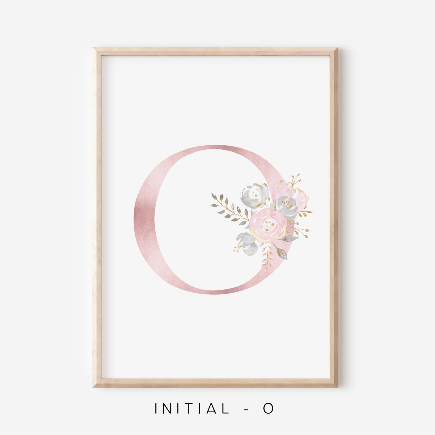 Floral Blush A-Z Initial Print
